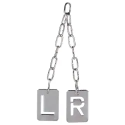 Set metalen röntgenborden = L / R = | 25 mm metalen bord / 15 mm letter